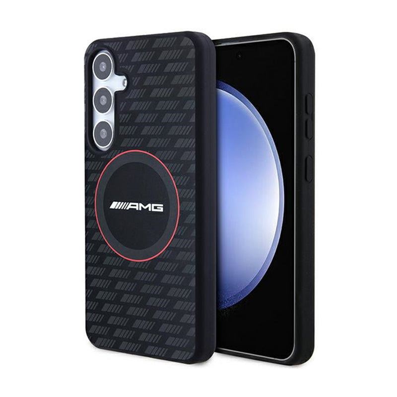 AMG Silicone Carbon Pattern MagSafe - Hülle für Samsung Galaxy S24+ (schwarz)