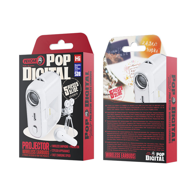 WEKOME S28 Pop Digital Series - Kabellose Kopfhörer s Bluetooth V5.3 TWS s Lade- pouzdrem s Funktion – Produktabbildung 2