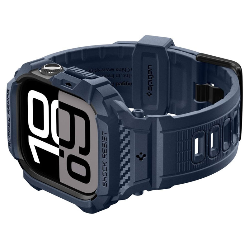 Spigen Rugged Armor Pro V2 – Armband s pouzdrem für Apple Watch 10/11 42 mm (dunkel blau) – Produktabbildung 2