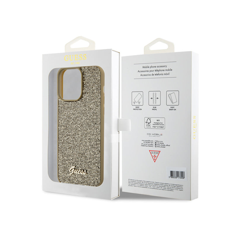 Guess Disco Metal Script - Hülle für iPhone 15 Pro Max (gold) – Produktabbildung 8