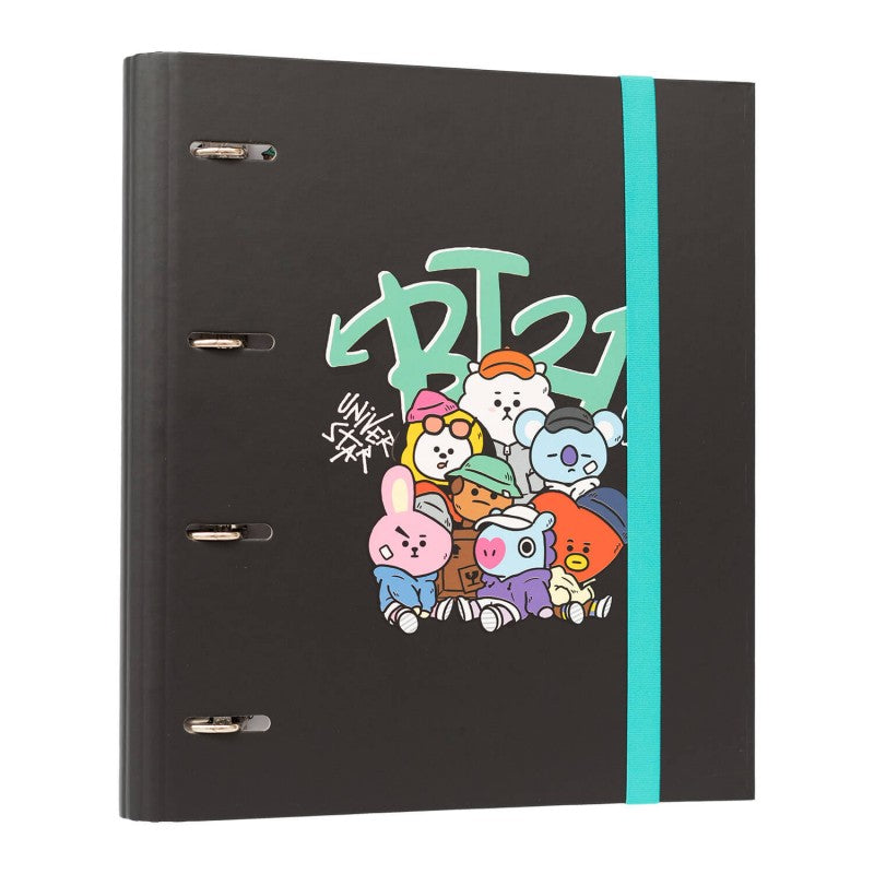 BT21 - Organizer A4 aus der Kollektion Street Mood (4 Ringe, Gummiband)