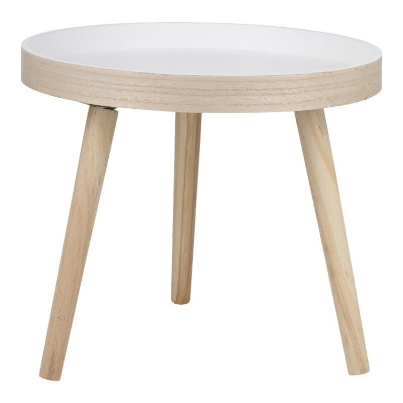 Articasa Arti Casa - Kulatý konferenční stolek für obývacího pokoje 40x36 cm (weiß / Dřevo) – Produktabbildung 2