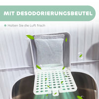 PawHut Katzenklo mit Deckel Obenliegender Eingang Schaufel ausziehbares Tablett für Katzen bis 4,5 kg – Produktabbildung 7
