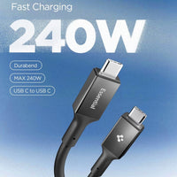 Spigen EB24012CC Essential - Kabel USB-C für USB-C PD 240W 1,2 m (schwarz) – Produktabbildung 2