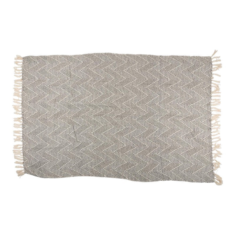 Articasa Arti Casa - Bavlněná deka s motivem rybí kosti 130x170 cm (schwarz / weiß) – Produktabbildung 2