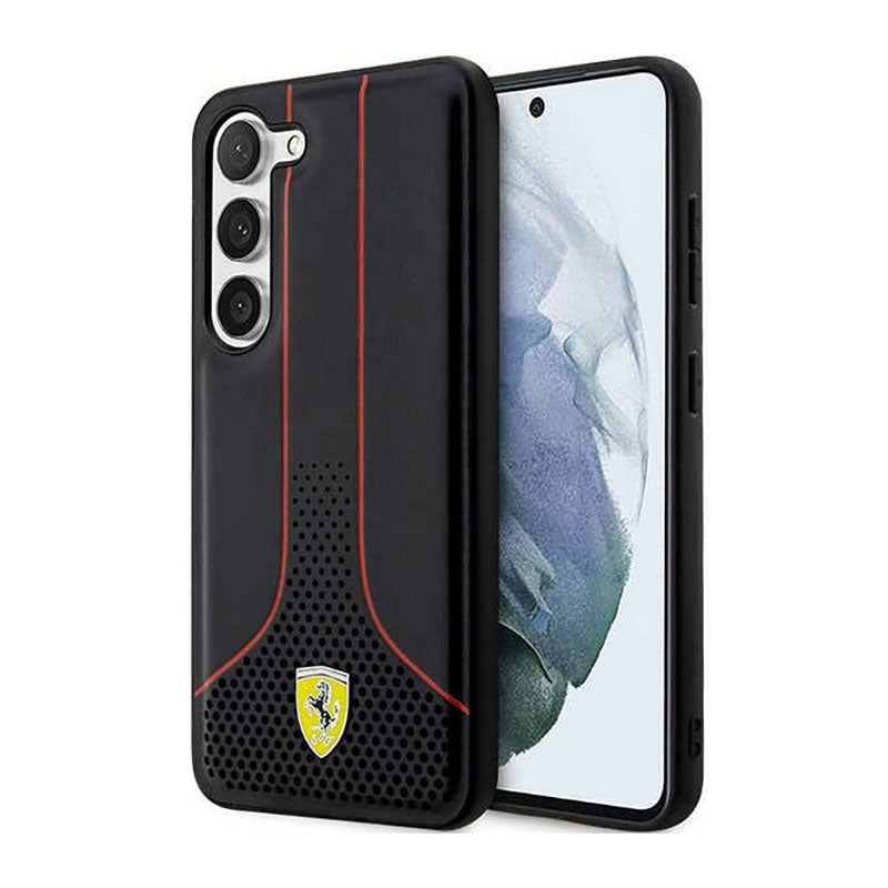 Ferrari Perforated 296P Collection - Hülle für Samsung Galaxy S23 (schwarz)