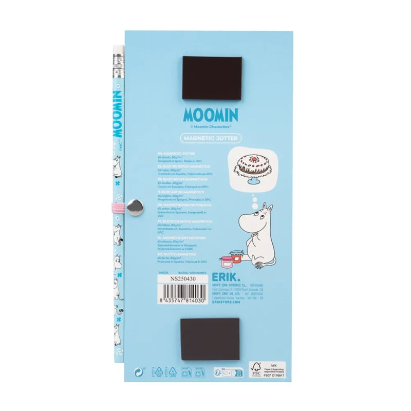 Moomin Mumini - magnetische Notizbuch / Einkaufs- seznam für lednice + Bleistift (10 x 21 cm) – Produktabbildung 2
