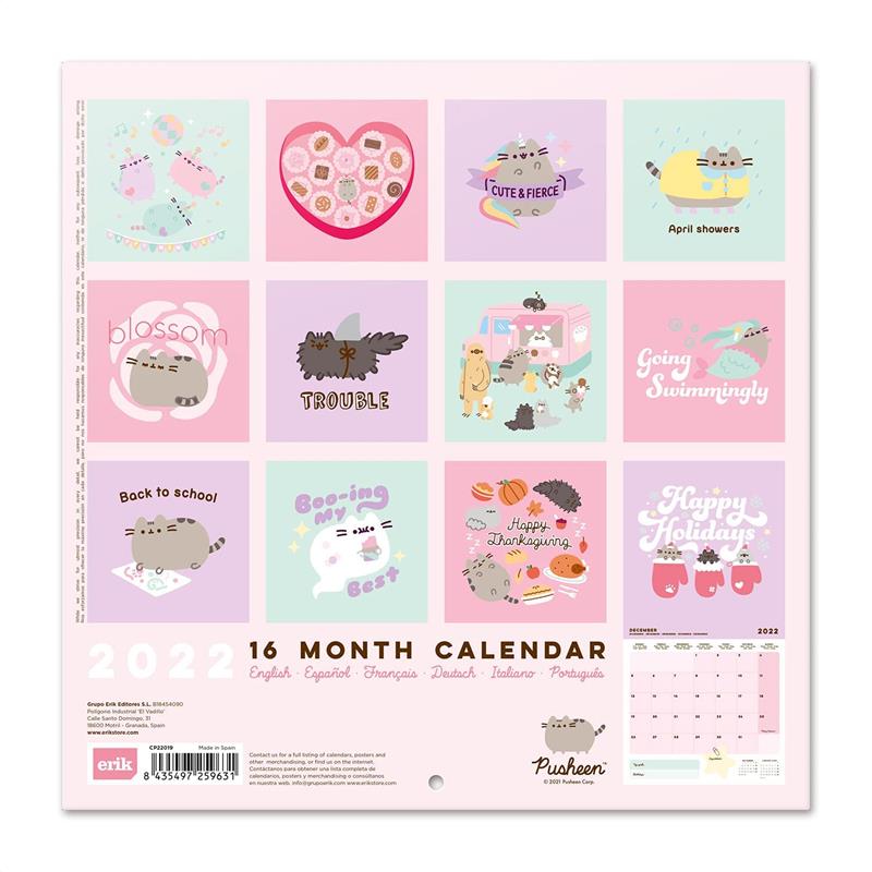 Pusheen - Nástěnný Kalender 2022 aus der Kollektion Foodie 30 x 30 cm – Produktabbildung 2