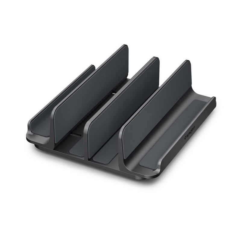 Vertikální Ständer für Laptop Spigen LD208S4 – hliníkový organizér/Ständer für 4 zařízení (vesmírně grau)