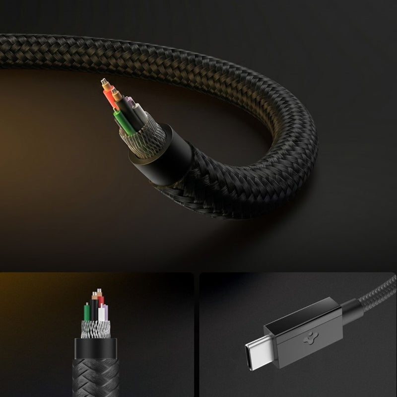 Spigen EB6015CC Essential - Kabel USB-C für USB-C 60W 1,5m (schwarz) – Produktabbildung 5