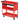 HOMCOM Werkzeugkoffer Werkzeugtrolley Werkzeugbox, 3 Ebenen, 4 Rollen, 82 cm x 35 cm x 76 cm, Rot