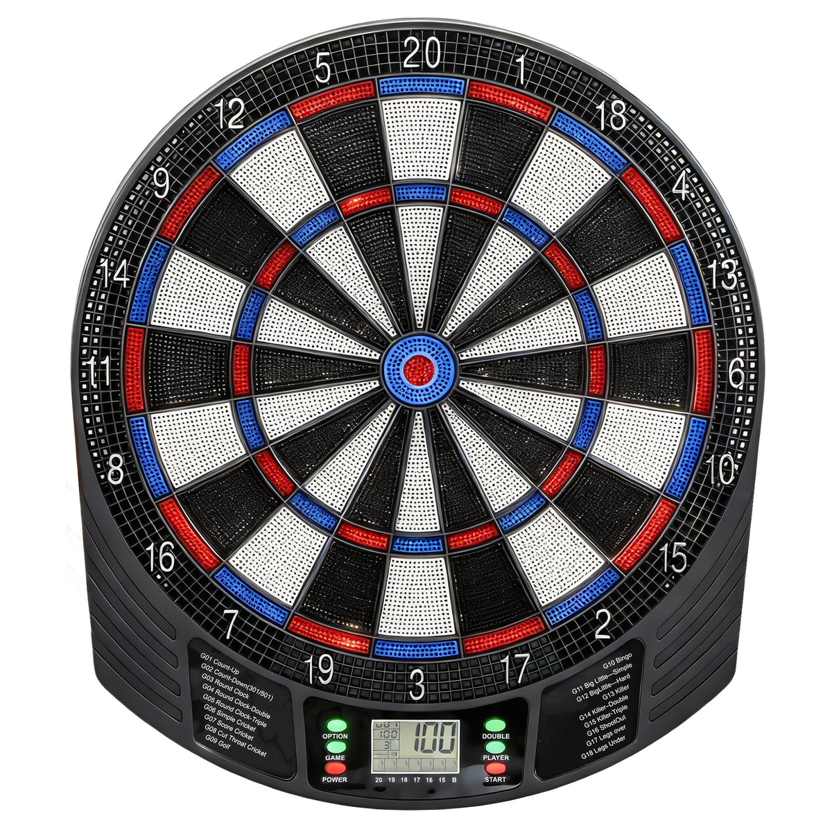 Elektronisches Dartboard für 1-8 Spieler, LCD-Display, 6 Dartsets, Bunt
