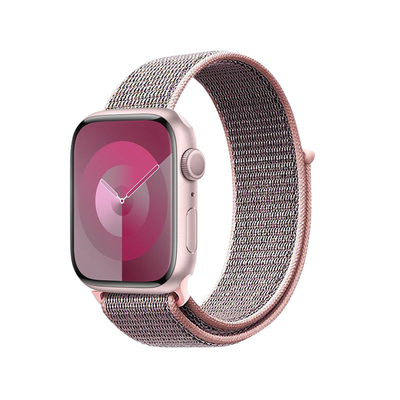 Crong Nylon - Sport- Armband für Apple Watch 38/40/41/42 mm (hell rosa)