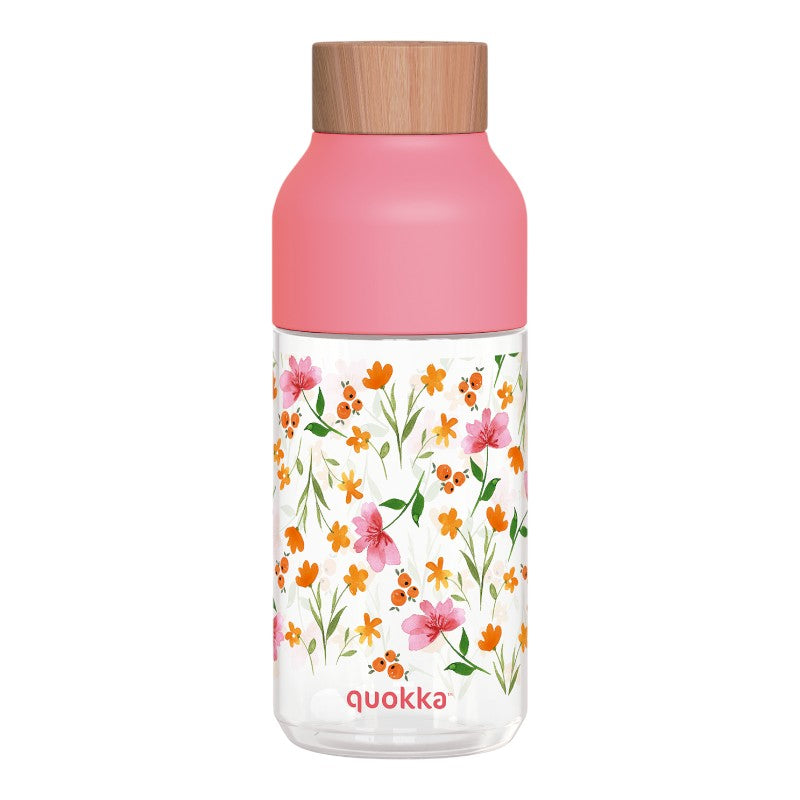 Quokka Ice - Trinkflasche ecozen 570 ml (rosa květy)