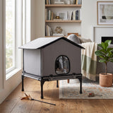 PawHut Katzenhaus klappbar Katzenhütte mit Kissen, Erhöhtes wasserabweisend Katzenhöhle 62 x 58,5 x 60 – Produktabbildung 8