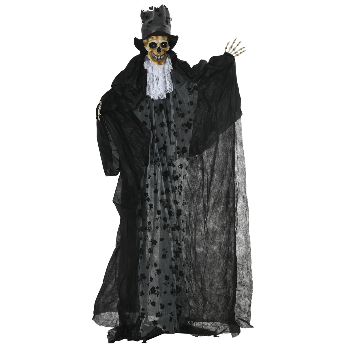 Outsunny Halloween-Dekoration Gespenst Bräutigam mit Spezialeffekten und Soundfunktion 115 cm x 65 cm x 189