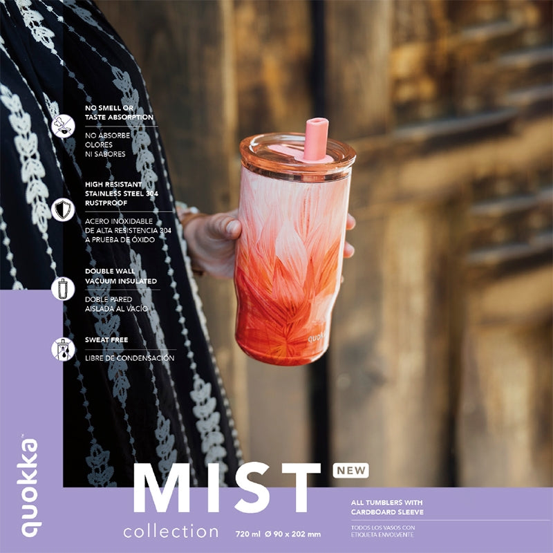 Quokka Mist - Thermobecher aus Edelstahl 720 ml s Strohhalm (slonovinová kost) – Produktabbildung 2