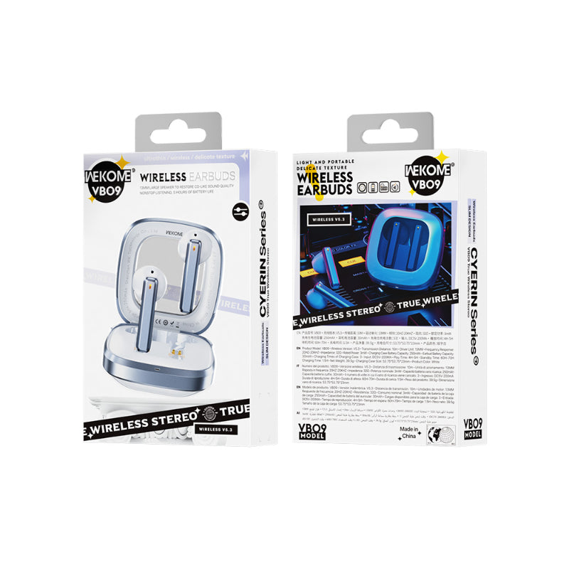 WEKOME VB09 Cyerin Series - Kabellose Kopfhörer Bluetooth V5.3 TWS s Lade- pouzdrem (weiß) – Produktabbildung 2