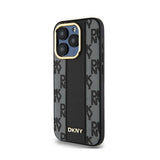 DKNY Leather Checkered Mono Pattern MagSafe - Hülle für iPhone 15 Pro (schwarz) – Produktabbildung 10