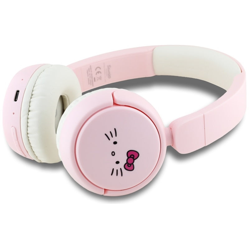 Hello Kitty Face Logo - kabellose Over-Ear- Bluetooth Kopfhörer V5.3 (rosa) – Produktabbildung 2