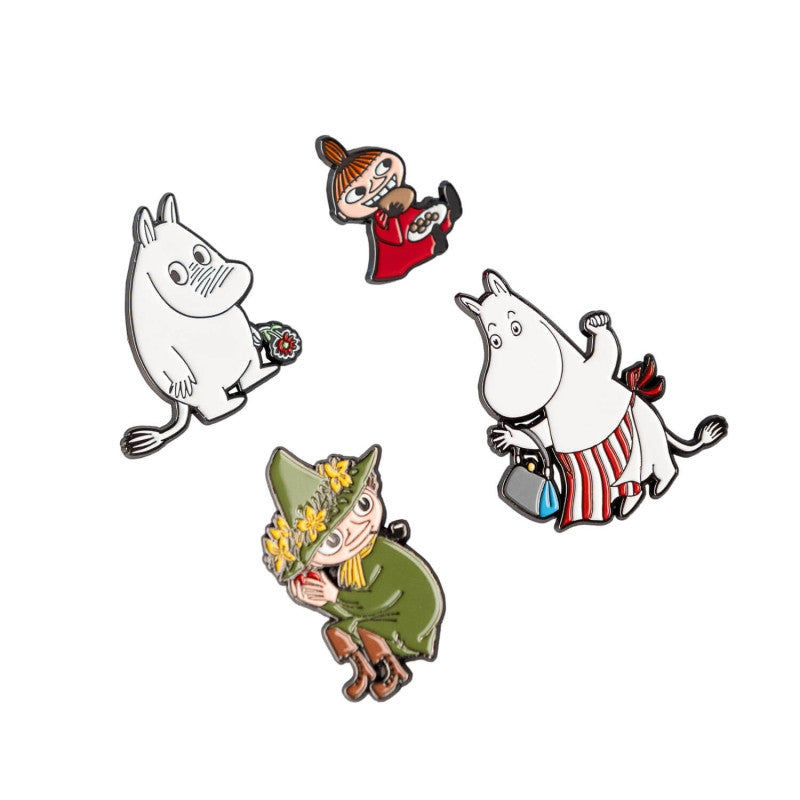 Moomin Mumins - Set 4 odznaků für oblečení nebo Rucksack