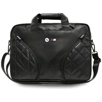 Karbonové kapsy a Metall- Logo BMW - Laptop-Tasche 16" (schwarz)