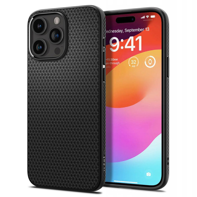 Spigen Liquid Air - Hülle für iPhone 15 Pro (matt schwarz)