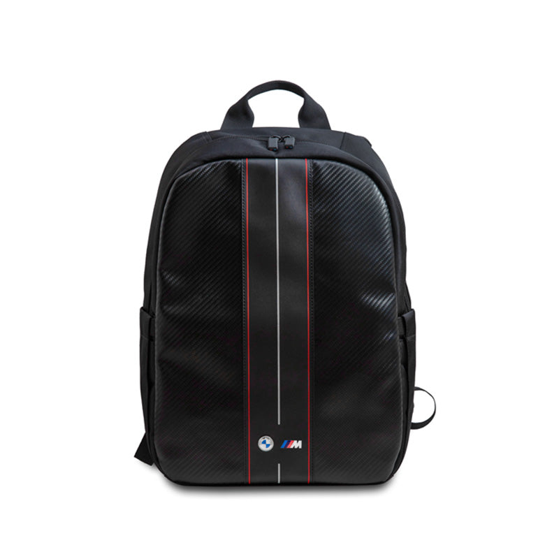 BMW Carbon Red Stripes - Rucksack für 16" Laptop (schwarz)