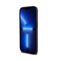 DKNY Leather Checkered Mono Pattern MagSafe - Hülle für iPhone 15 Pro (schwarz) – Produktabbildung 5