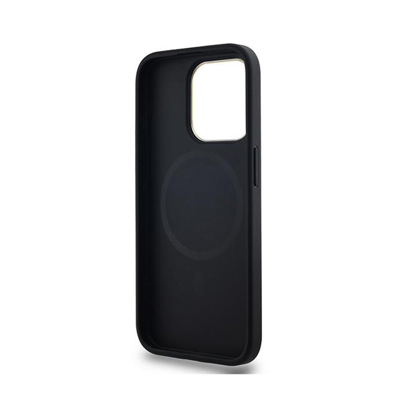 DKNY Leather Checkered Mono Pattern MagSafe - Hülle für iPhone 15 Pro (schwarz) – Produktabbildung 7