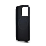 DKNY Leather Checkered Mono Pattern MagSafe - Hülle für iPhone 15 Pro (schwarz) – Produktabbildung 15