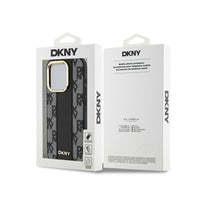 DKNY Leather Checkered Mono Pattern MagSafe - Hülle für iPhone 15 Pro (schwarz) – Produktabbildung 8