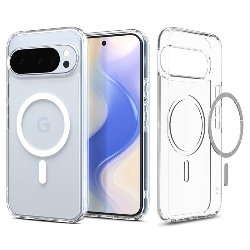Spigen Ultra Hybrid Mag MagSafe - Hülle für Google Pixel 10 / 10 Pro (Clear/Weiß)