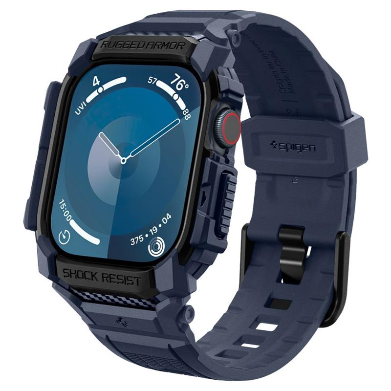 Spigen Rugged Armor Pro - Pásek s pouzdrem für Apple Watch 10 46 mm (Námořnická modř)