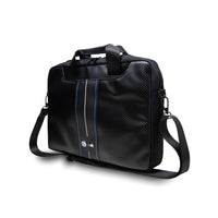 BMW Carbon Blue Stripes - Hülle für 16" Laptop (schwarz) – Produktabbildung 2