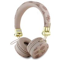 Guess Peony Script Round Shape - kabellose Bluetooth Kopfhörer ENC (braun)