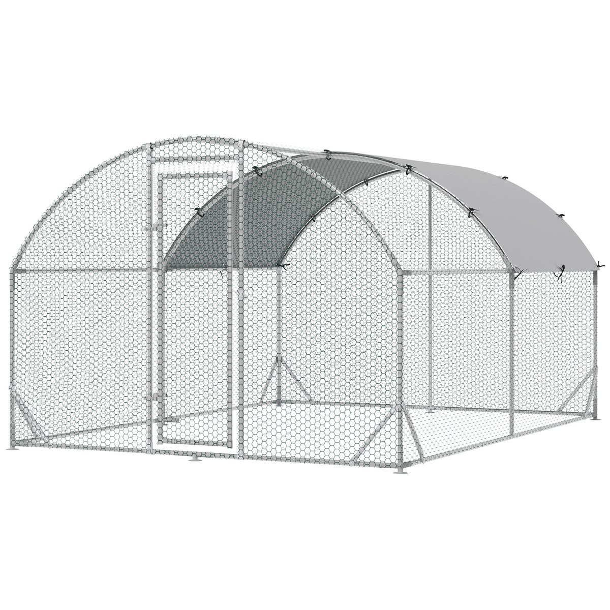 PawHut Gehege für Kleintiere, Outdoor-Freilaufgehege für Hühner, Kaninchen, Enten, stabile Konstruktion