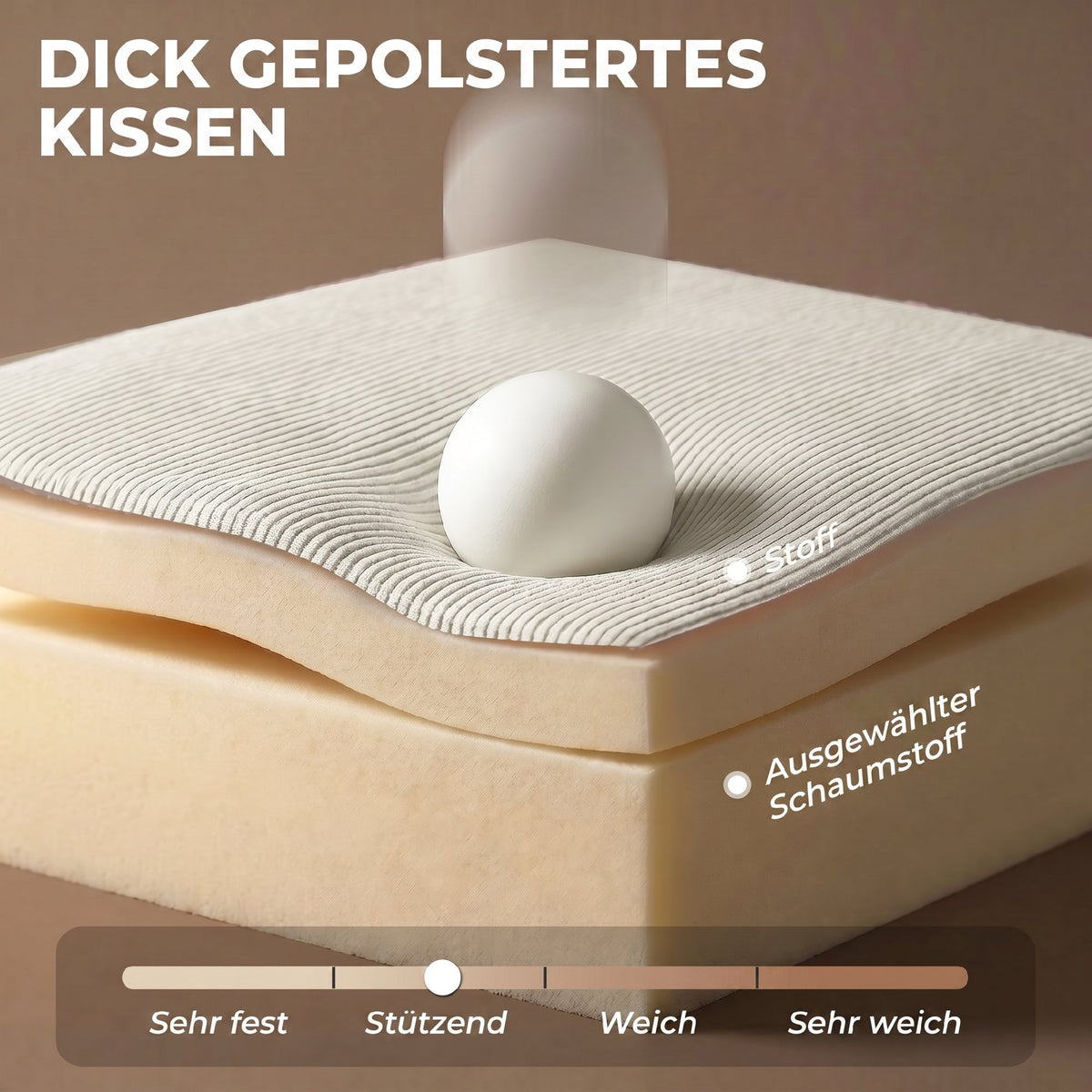HOMCOM Sessel mit Aufbewahrungshocker, Cord Bezug, Rundum-Lesesessel mit Verstellbarer Kopfstütze – Produktabbildung 7