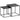HOMCOM Beistelltisch, Couchtisch, Satztisch, 2er-Set, modernes Design, Stahlrahmen, schwarz, 40 x 40 x 40cm