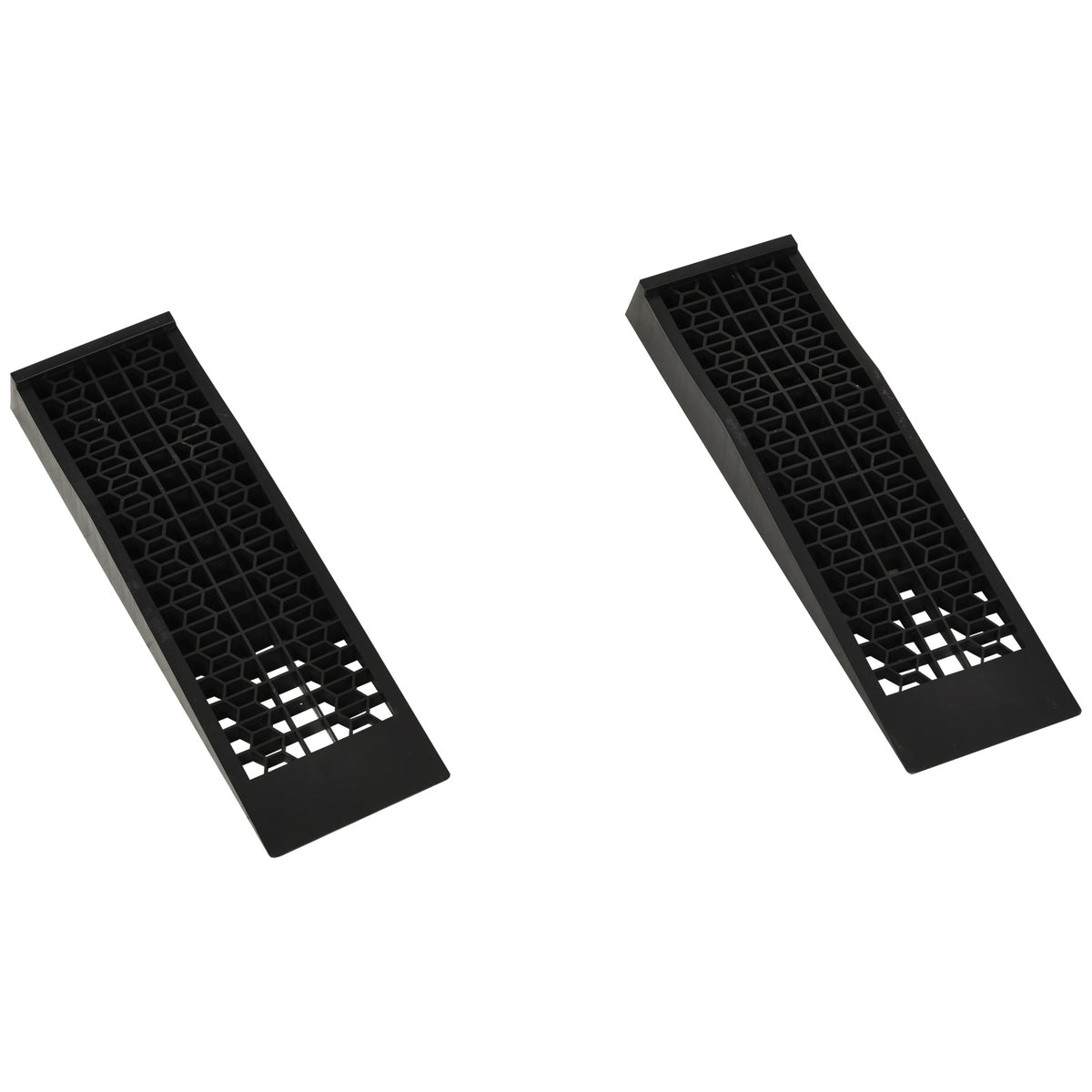 HOMCOM 2-teiliges Auffahrrampen-Set, Schwellenrampe, Bordsteinrampe, Gummirampen, 3 Tonnen Tragkraft