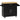 HOMCOM Küchenwagen Servierwagen Kücheninsel, 1 Gewürzregal, 1 Handtuchhalter, 109 cm x 40 cm x 89 cm, Schwarz