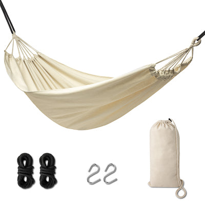 IKONKA Brasilianische Garten Hängematte Boho 200cm ecru 120kg