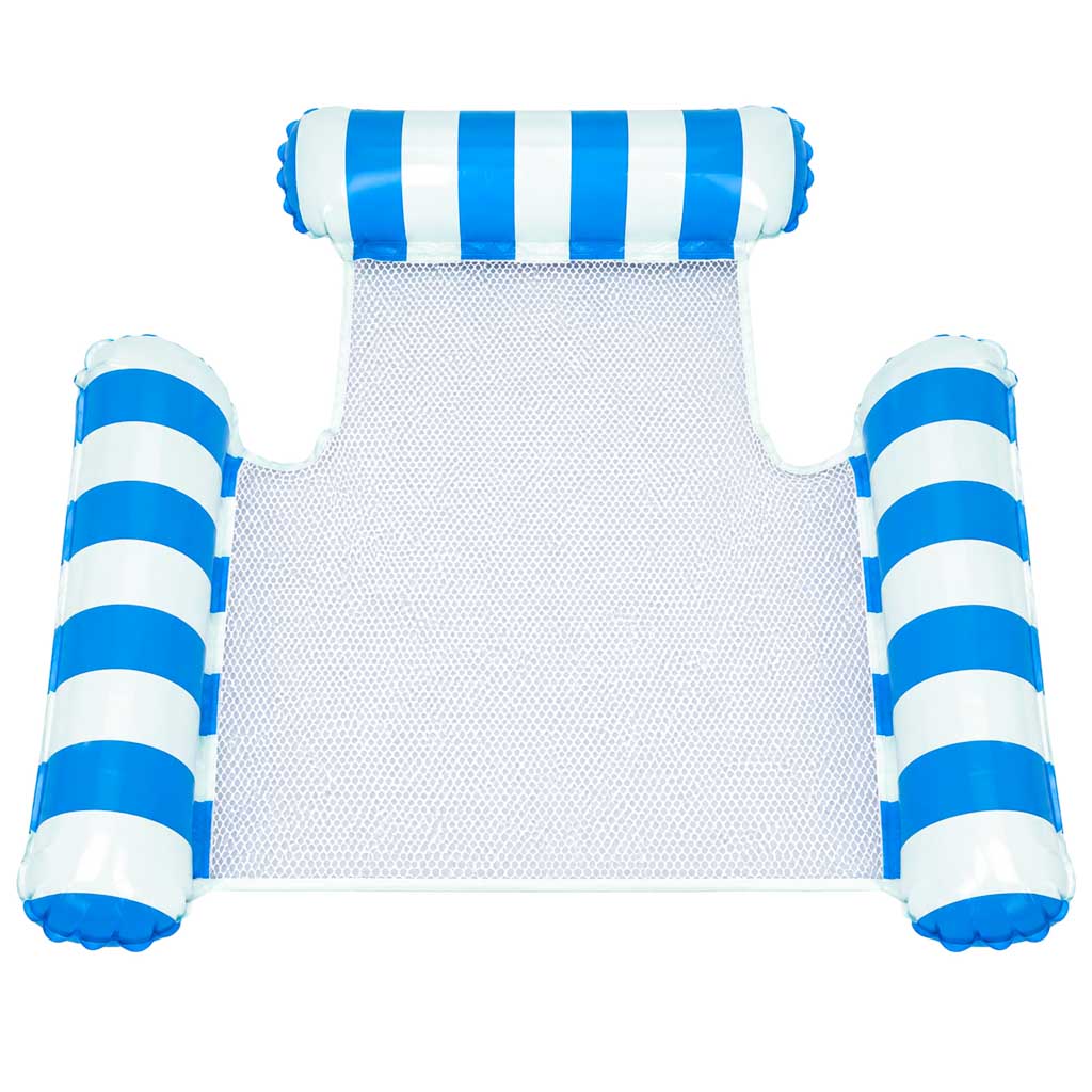 IKONKA Wasserhängematte, aufblasbarer Stuhl, Liegestuhl zum Schwimmen, Liegestuhl aus Netzgewebe, blau – Produktabbildung 2