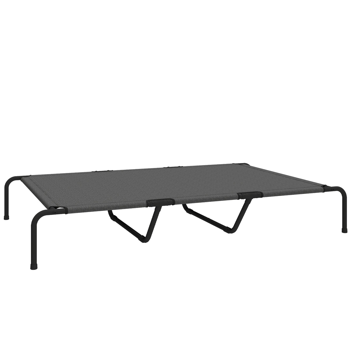 PawHut Hundeliege Outdoor, Erhöhtes Hundebett für große Hunde, mit Waschbares Mesh Stahlrahmen, 152 x 94 x 23