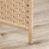 HOMCOM 4-teiliger Paravent, 160 x 170 cm, faltbare Trennwand mit 2 Regalen, Naturholz – Produktabbildung 9