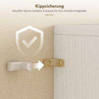 HOMCOM Küchenschrank Buffetschrank mit verstellbar Regal Schublade 2 Schrank Hochschrank mit Glastür 60 – Produktabbildung 8
