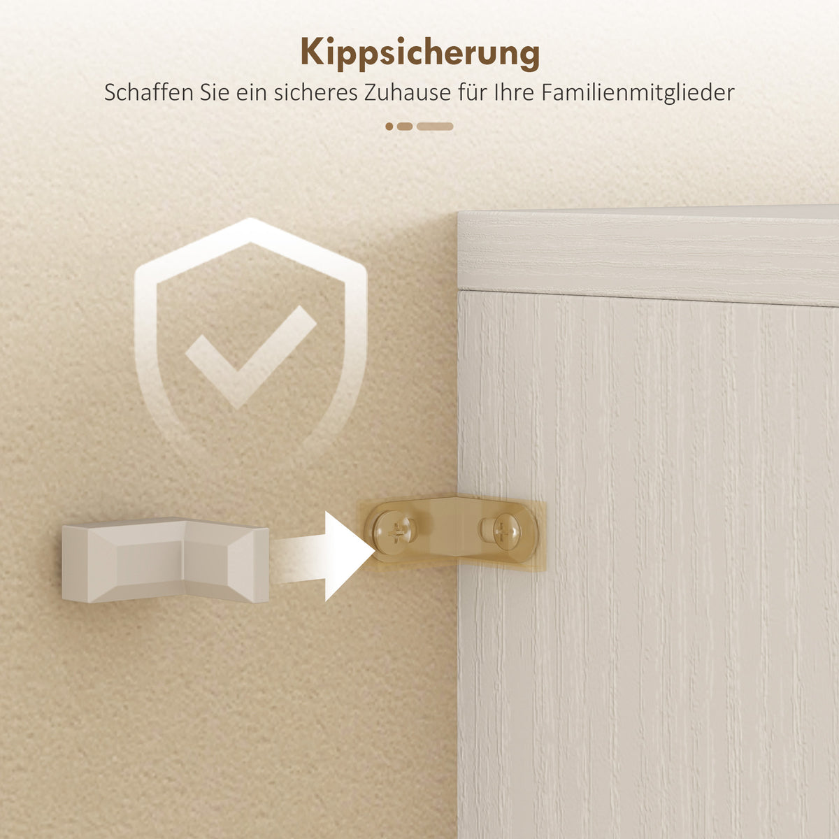 HOMCOM Küchenschrank Buffetschrank mit verstellbar Regal Schublade 2 Schrank Hochschrank mit Glastür 60 – Produktabbildung 8
