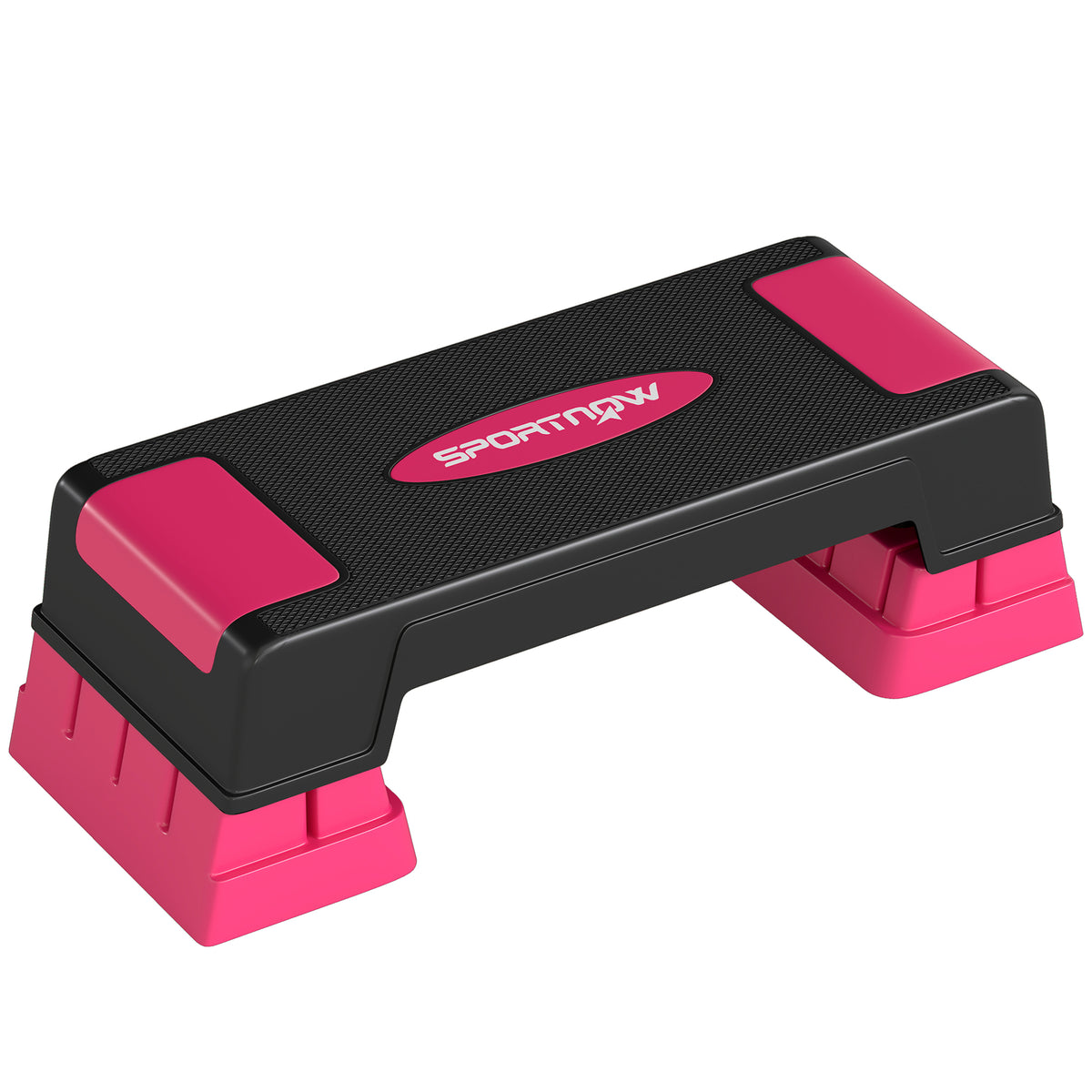 Steppbrett höhenverstellbar Fitness Aerobic Stepper mit 3 Stufen (12/17,5/22,5 cm), Anti-Rutsch-Matte