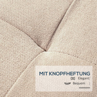 HOMCOM Polsterbank mit Stauraum, Knopfheftung, bis 120 kg, 125 x 49 x 41,5 cm, Beige – Produktabbildung 5