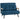 HOMCOM Schlafsofa 2er-Sofa Samtsofa, Schlaffunktion, inkl. 2 Kissen, Samtoptik, Natur + Blau